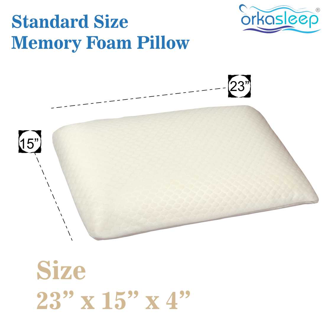 Orkasleep Sunrise Rectangular Orthopedic Neck Support Pillow for Sleeping & Shoulder Pain Memory Foam Solid Sleeping Pillow Pack of 1 view 3
